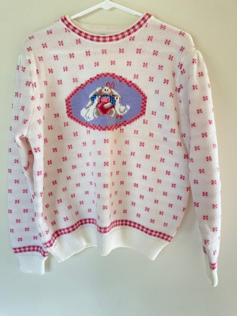 Retro 1980 Bunny Goose Sweater