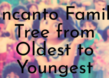 Encanto Family Tree from Oldest to Youngest