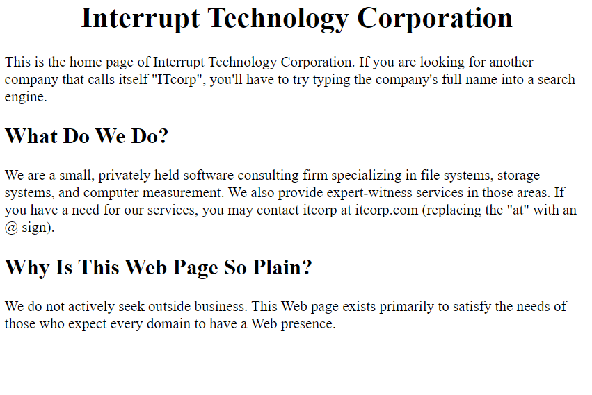 Interrupt Technology Corporation
