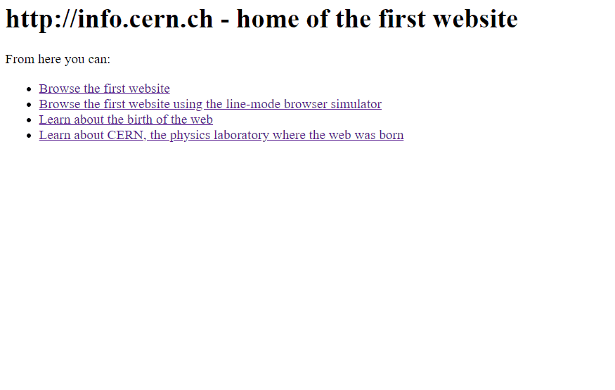 The First Web Page