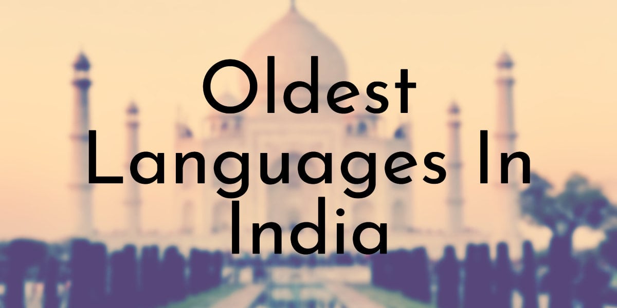 Oldest Languages In India