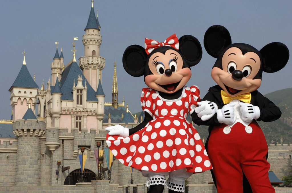 Minnie and Mickey Mouse