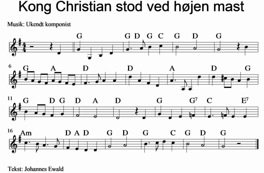 Kong Christian stod ved højen mast