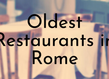 Oldest Restaurants in Rome