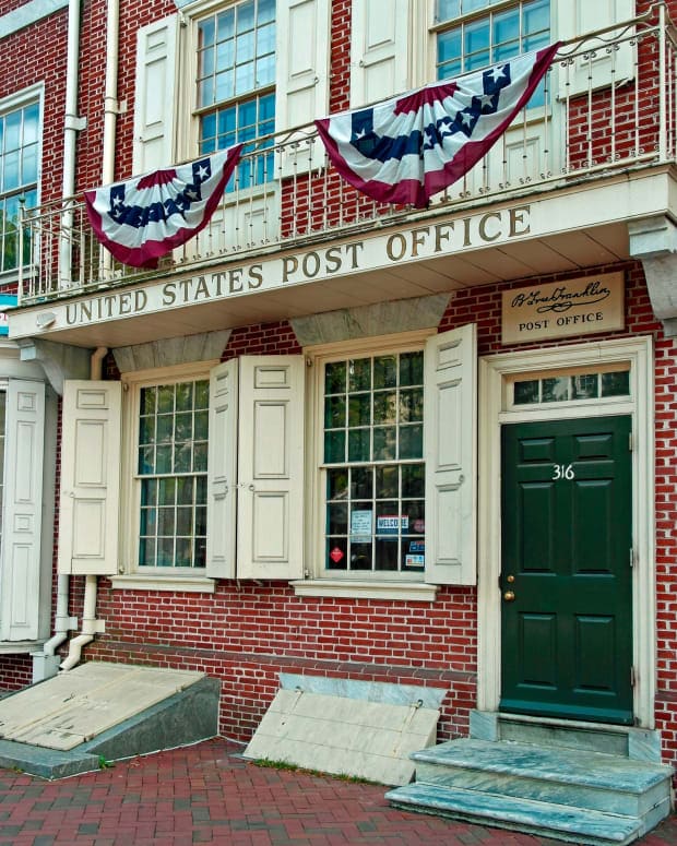 Post Offices in 13 States under Benjamin Franklin