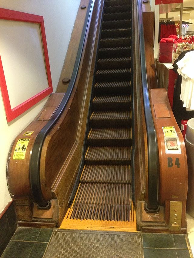 Macy's Wooden Escalators