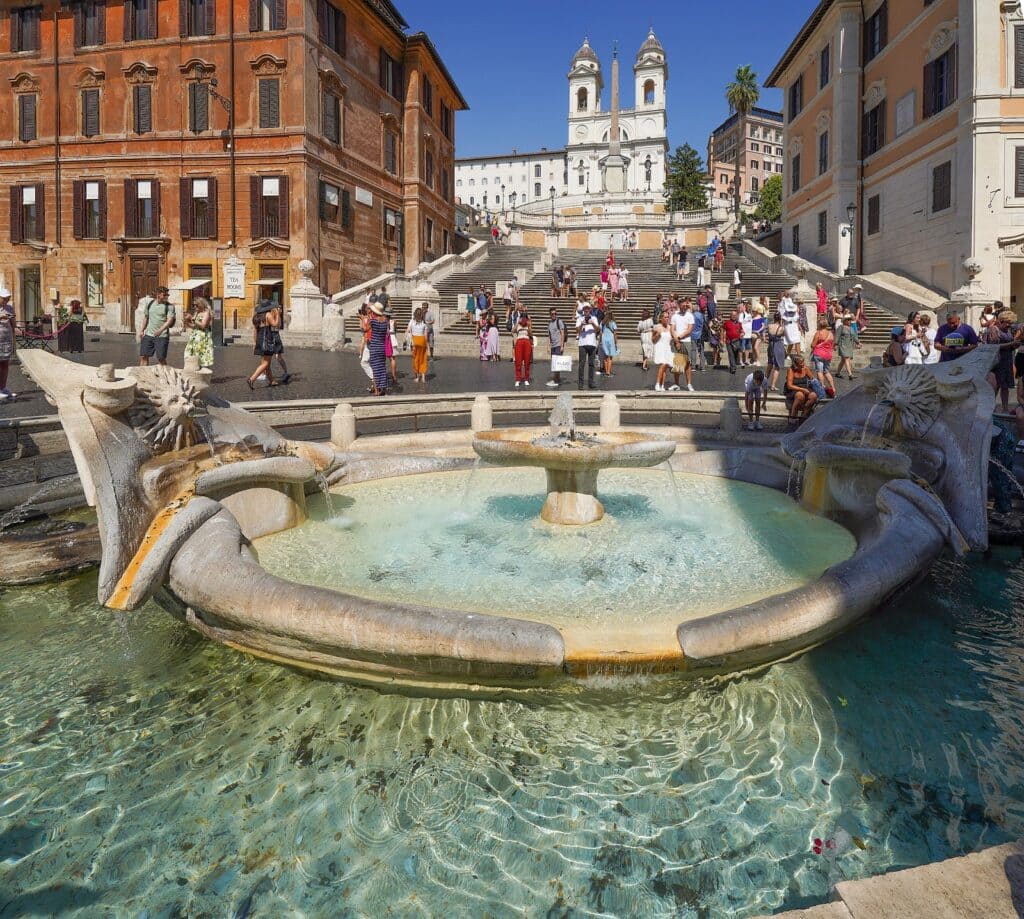 The Barcaccia Fountain, Italy