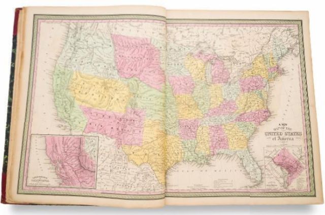 Map of the United States by Samuel Augustus Mitchell