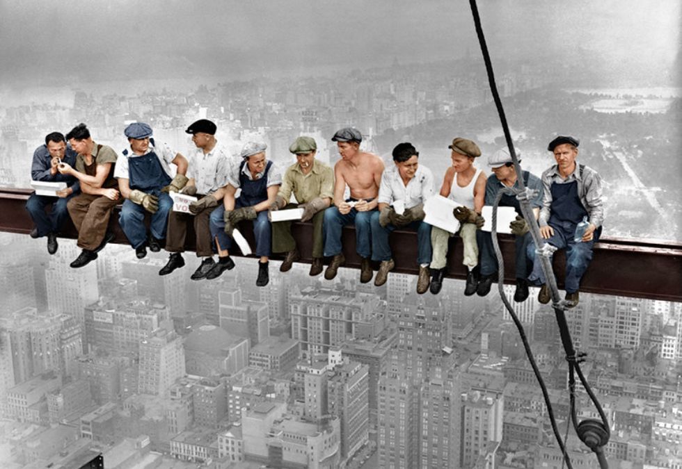 Construction Workers on Rockefeller Center Beam