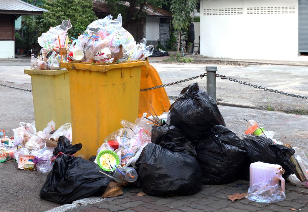 Leaving garbage scattered